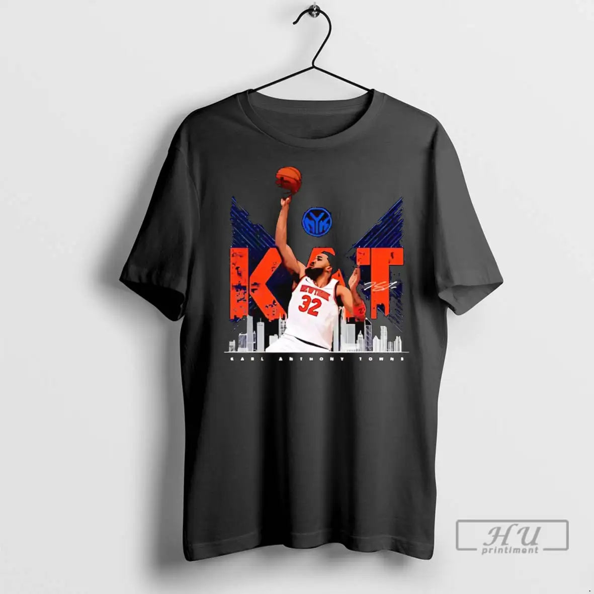Officials Karl Anthony Towns Lay Ups Skyline New York Knicks T Shirts