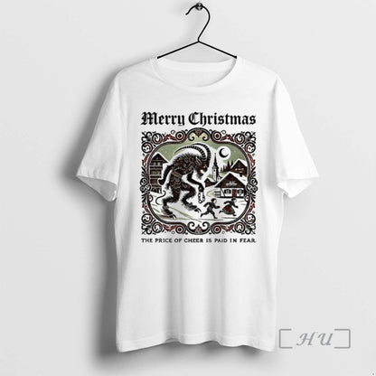 Officials Krampus Price Cheer Is Paid Fear Merry Premium T Shirts