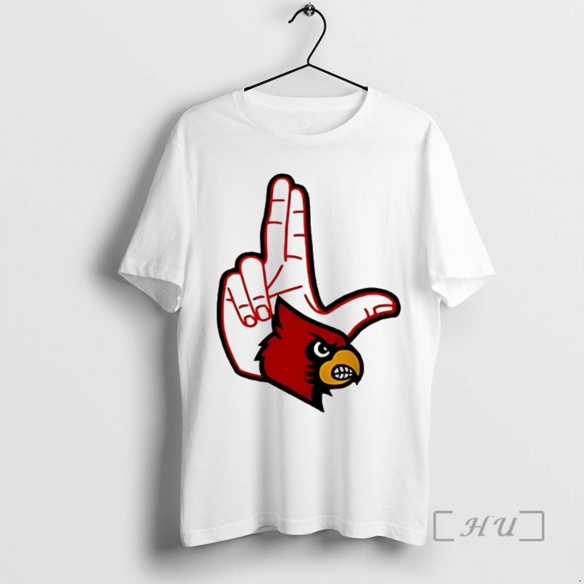Officials Louisville Cardinals Football L Hand Sign 2025 Mascot Shirt