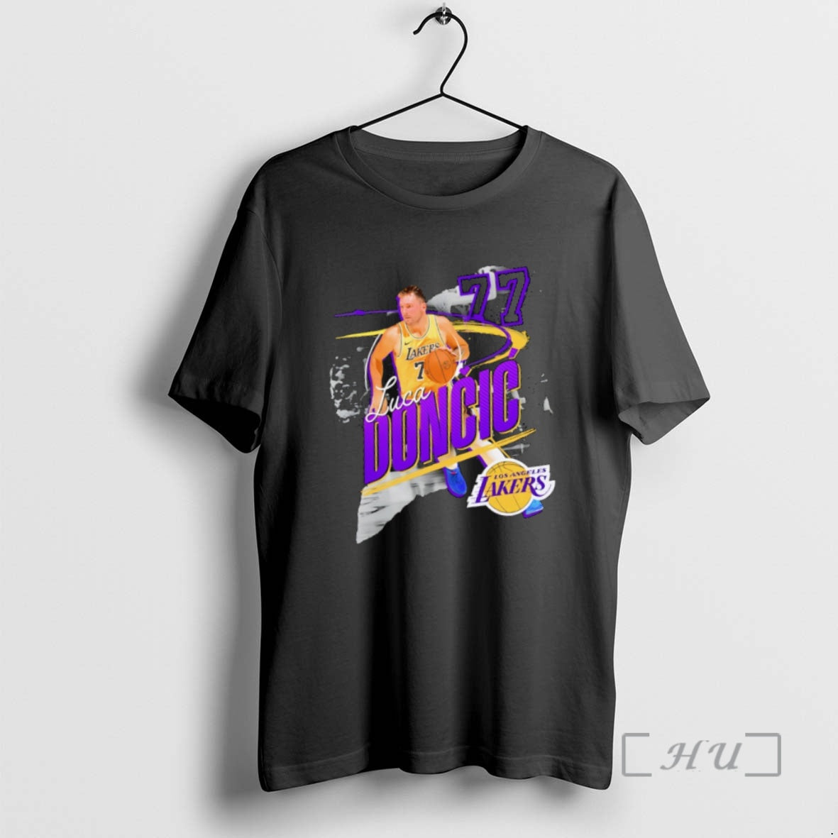 Officials Luka Doncic 77 Los Angeles Lakers Legacy Tee Authentic