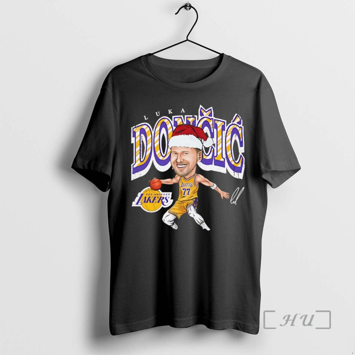 Officials Luka Doncic Santa Cartoon Los Angeles Lakers TShirt Elegant