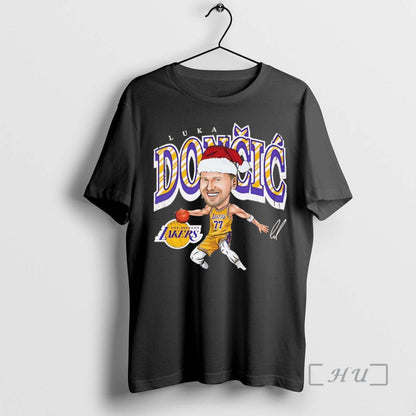 Officials Luka Doncic Santa Cartoon Los Angeles Lakers TShirt Elegant