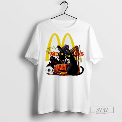 Officials Mcdonalds X Black Cat Witch Halloween T Shirts TShirt