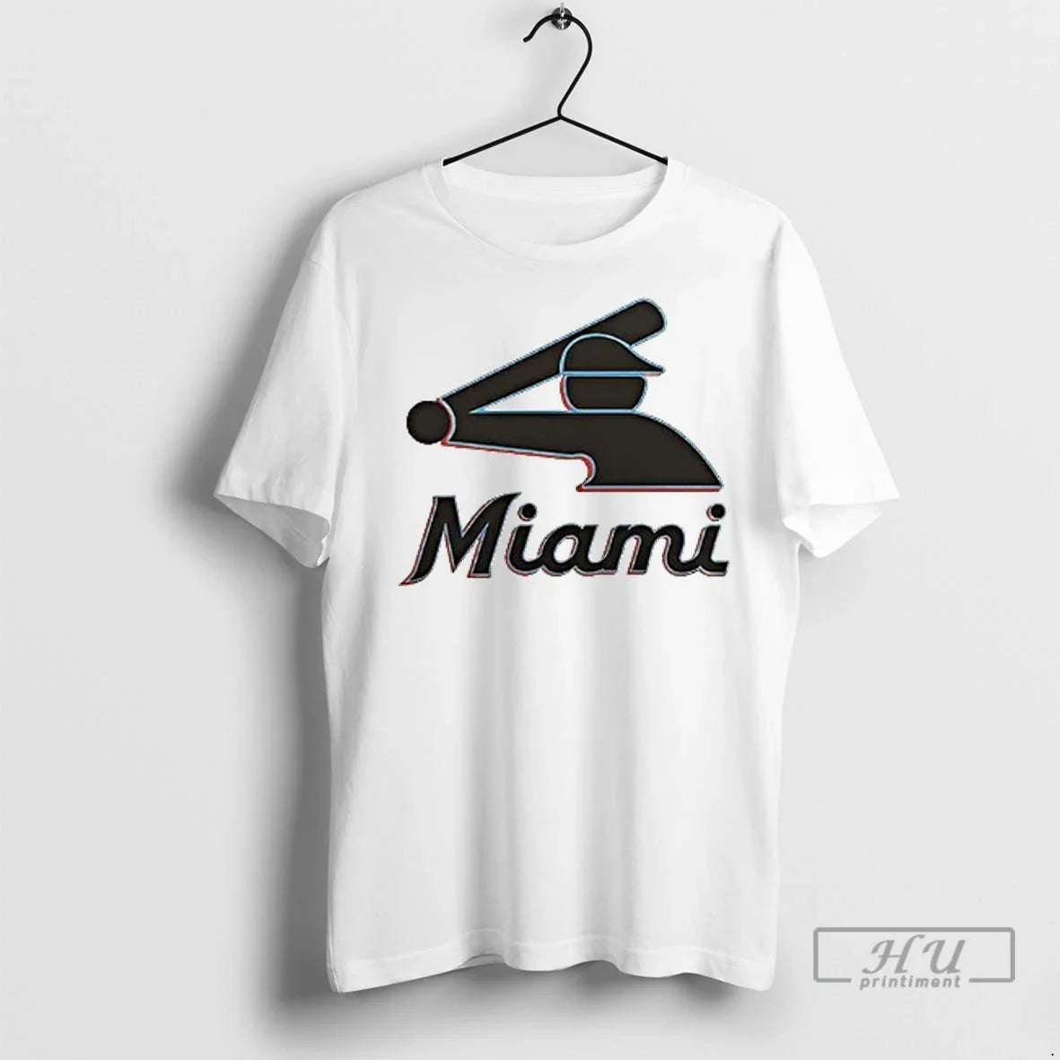 Officials Miami Marlins Baseball Stickman 2 Sided T Shirts Long