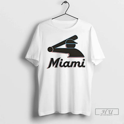 Officials Miami Marlins Baseball Stickman 2 Sided T Shirts Long