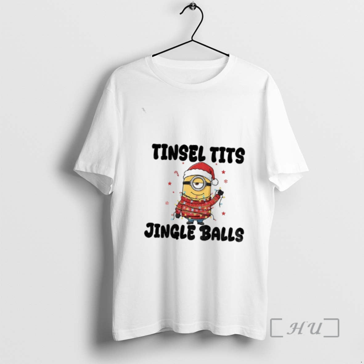 Officials Minion Santa Claus Tinsel Tits Jingle Balls Merry Hoodie