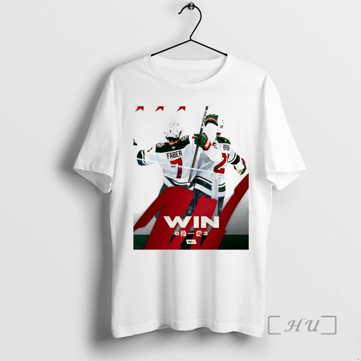 Officials Minnesota Wild Faber Broon 2K Win Final TShirt Authentic