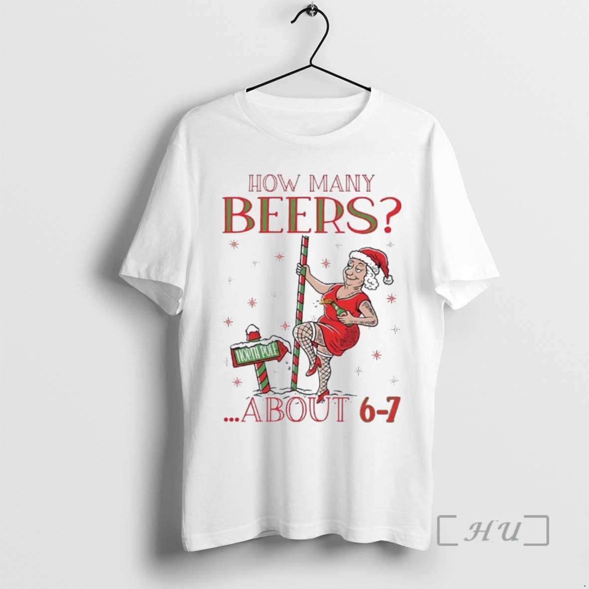 Officials Mrs Clause How Many Beers About 6 7 Ugly Premium T Shirts
