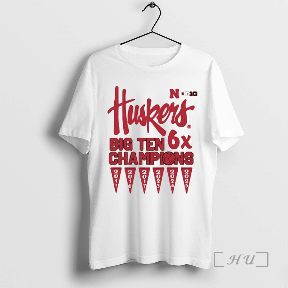 Officials Nebraska Cornhuskers 2025 Big Ten 6X Champions Tee Unique