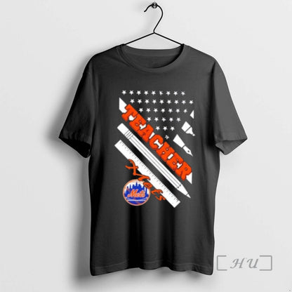 Officials New York Mets Baseball X Teacher American Flag Tee Classic