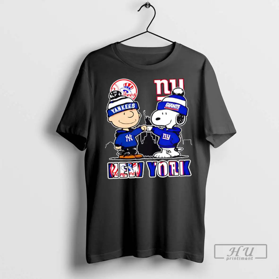 Officials New York Yankees X New York Giants Snoopy T Shirts Long