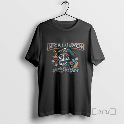 Officials Nickelback Rockstar Sea Shanty Circle Black Tank Top