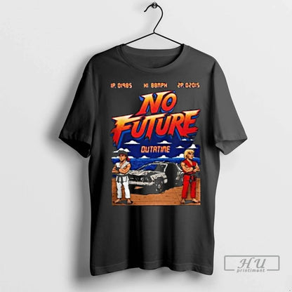 Officials No Future Outatime 80S Arcade Back To Future Long Sleve