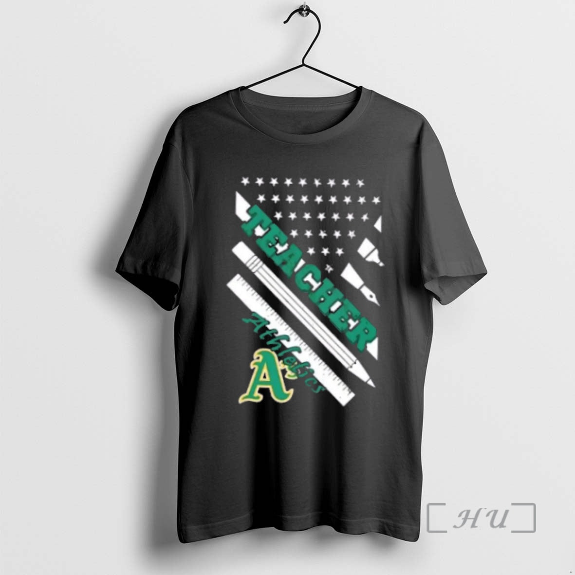 Officials Oakland Athletics Baseball X Teacher American Flag