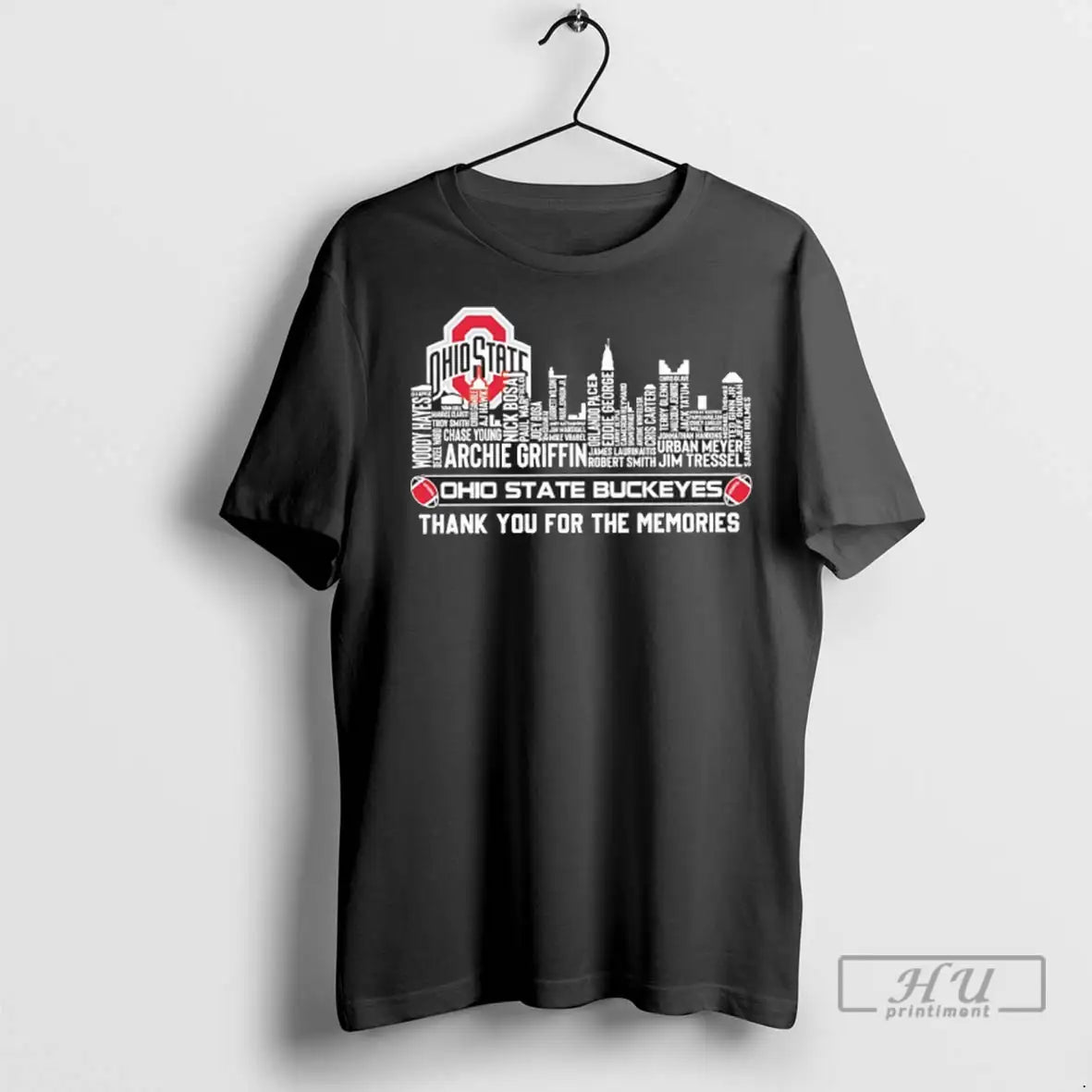 Officials Ohio State Buckeyes Football Players Names City Skyline T