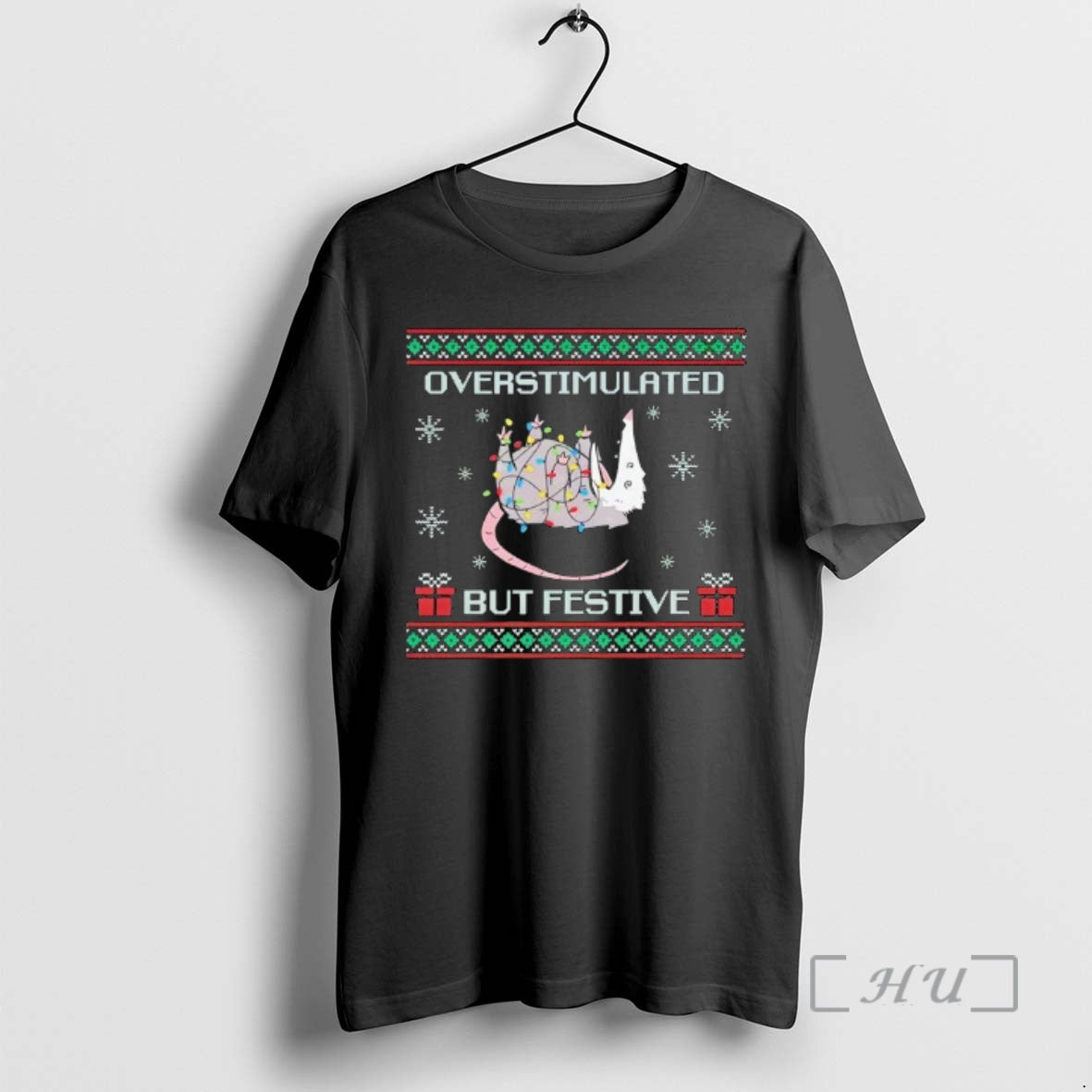 Officials Overstimulated But Festive Possum Lights TShirt Exclusive