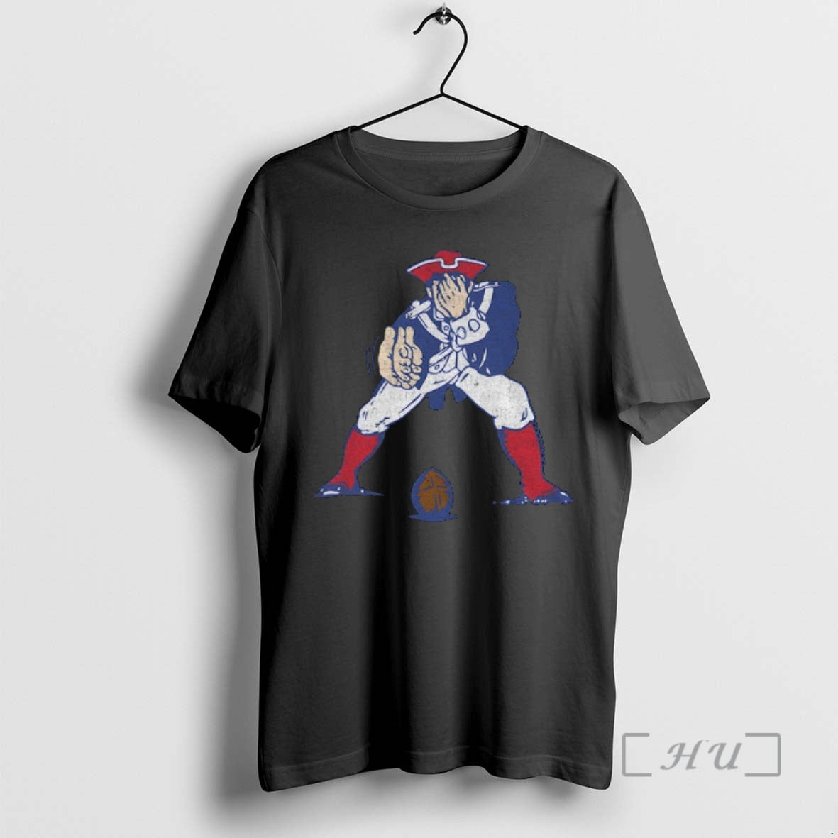 Pat Patriot New England Patriots Football Celebration Halftone Lix