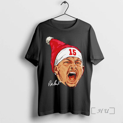 Officials Patrick Mahomes Santa Big Face Kansas City Chiefs TShirt