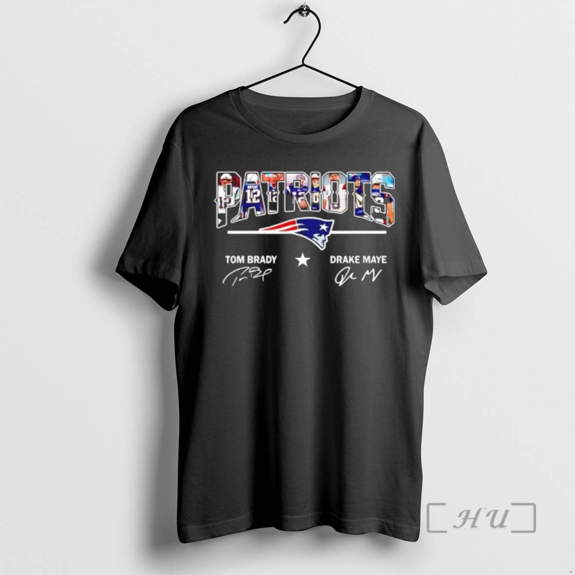 Patriots Tom Brady And Drake Maye Collage Signatures Shirt Stylish Art