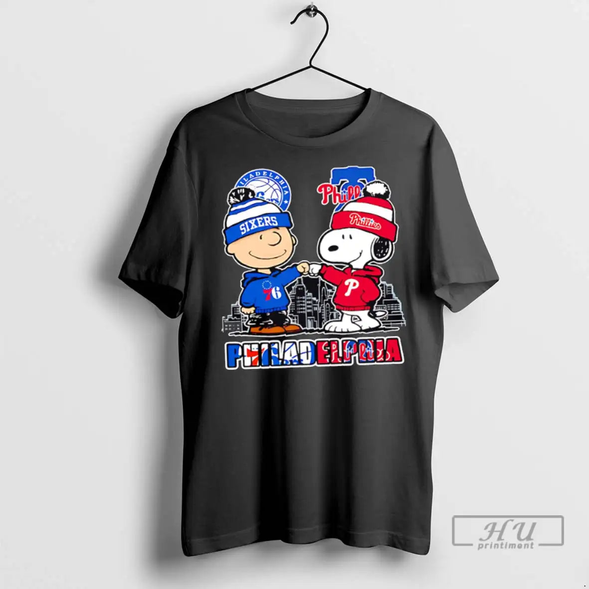 Officials Philadelphia 76Ers X Phillies Snoopy T Shirts Sweatshirt