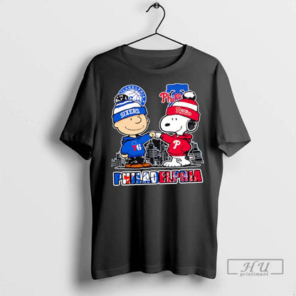 Officials Philadelphia 76Ers X Phillies Snoopy T Shirts Sweatshirt