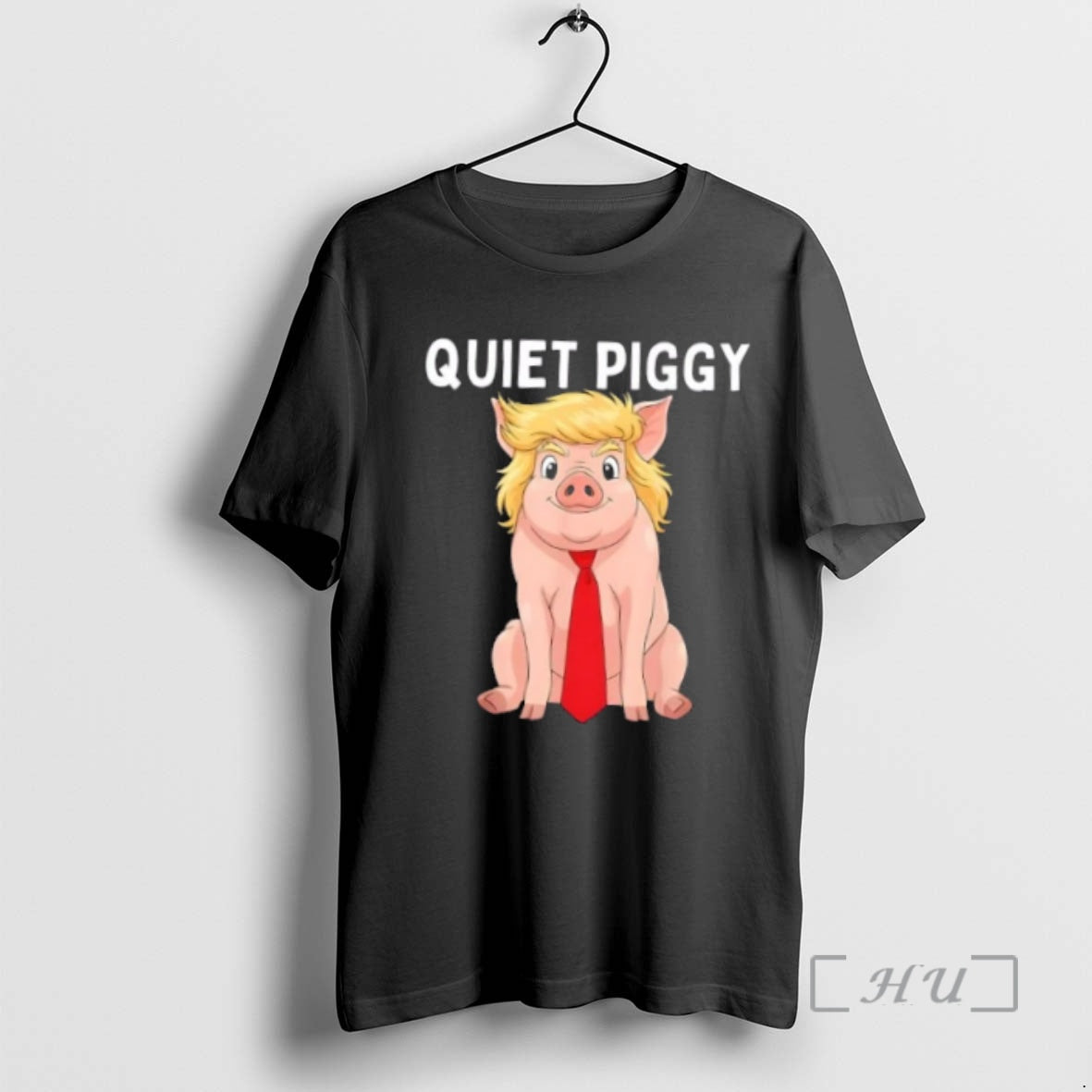 Officials Pig Quiet Piggy Caricature Tee Modern Outfit