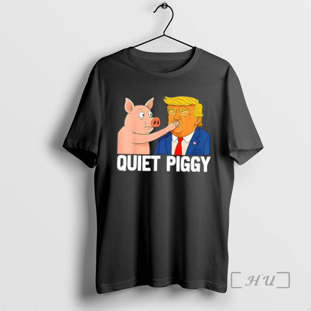 Officials Pig X Trump Quiet Piggy Pig Joke Hoodie Retro Collection