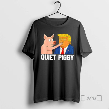 Officials Pig X Trump Quiet Piggy Pig Joke Hoodie Retro Collection