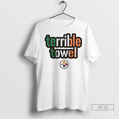 Officials Pittsburgh Steelers Terrible Towel 2025 Ireland 2 Sided T