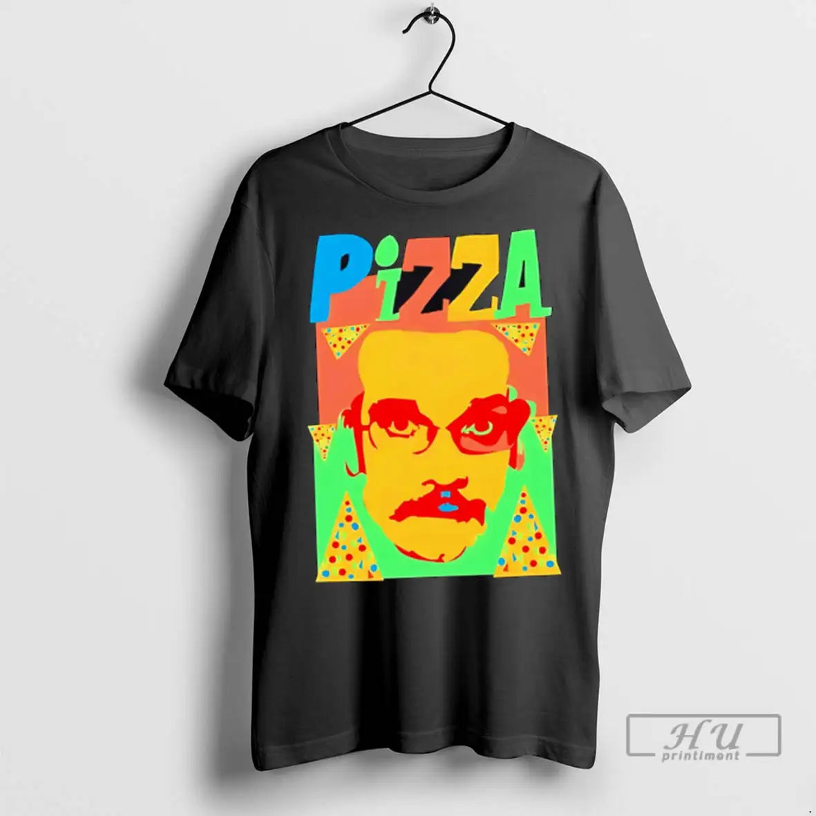Officials Pizza Face Art T Shirts Hoodie Authentic Look