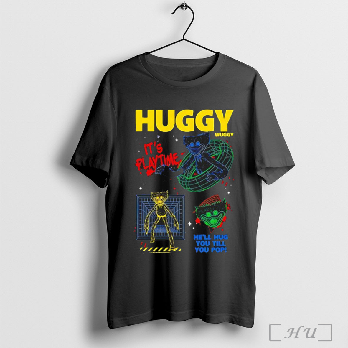 Officials Poppy Playtime Huggy Wuggy Its Playtime Hell Hug You Till