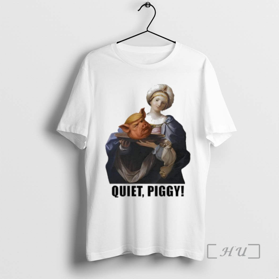 Officials Quiet Piggy Saint Holding Pig Head Anti Trump TShirt