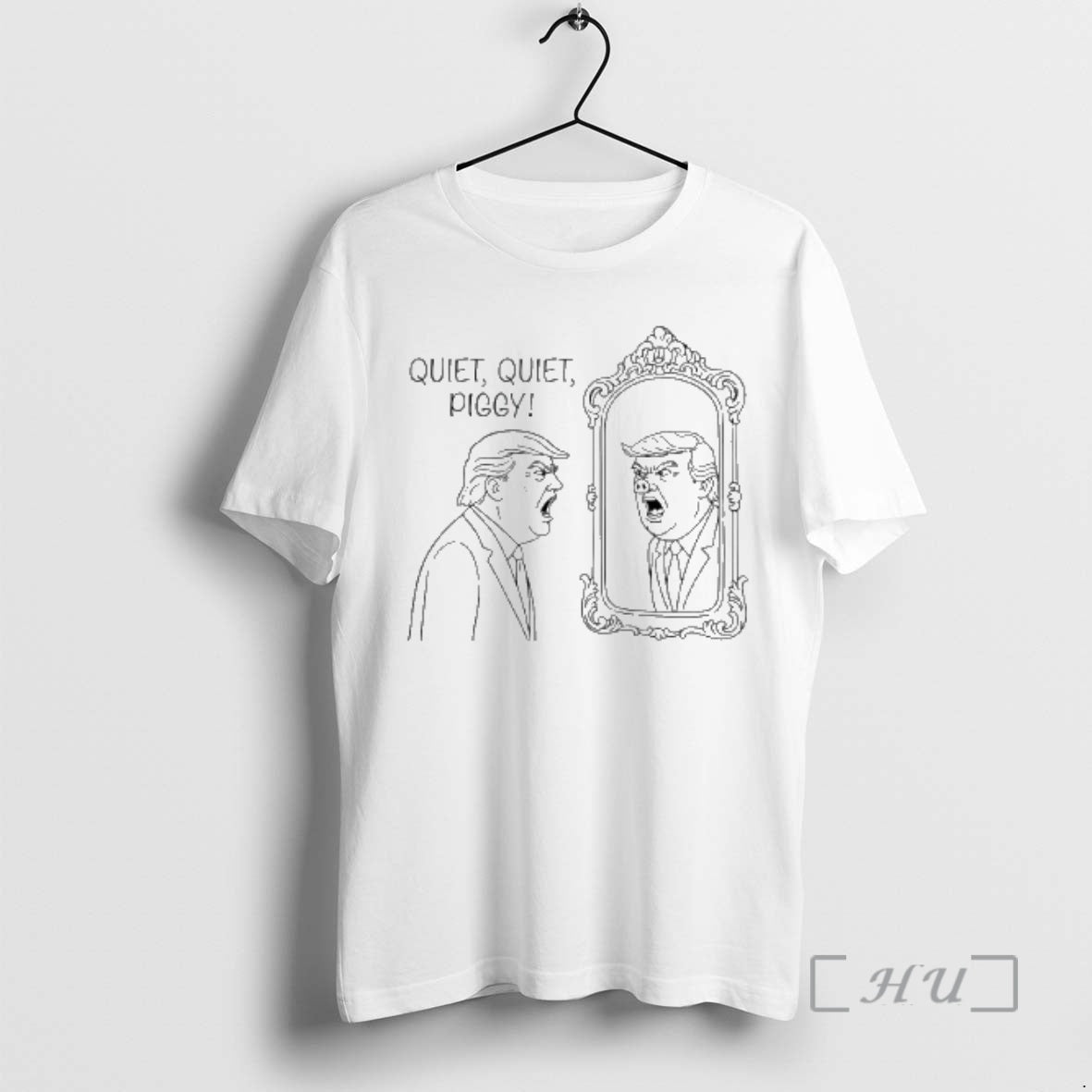 Officials Quiet Quiet Piggy Satirical Trump TShirt Designer Art