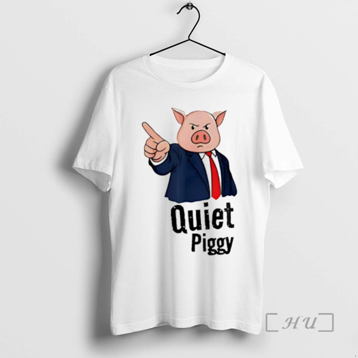 Officials Quiet Quiet Piggy Trump Kicking Crown Hoodie Trendy Fashion