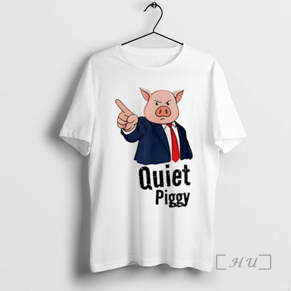 Officials Quiet Quiet Piggy Trump Kicking Crown Hoodie Trendy Fashion