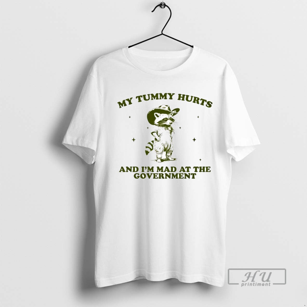 Officials Raccoon My Tummy Hurts And Im Mad Government T Shirts