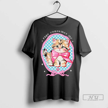 Officials Rage Consumes Me Kitten T Shirts Tee Retro Outfit