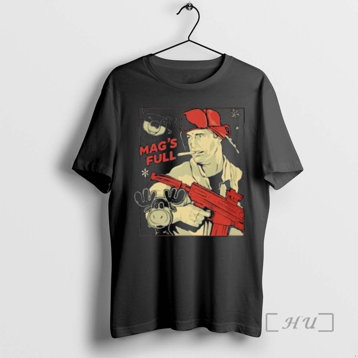 Officials Randy Quaid Mags Full Circle Black TShirt Trendy Fashion