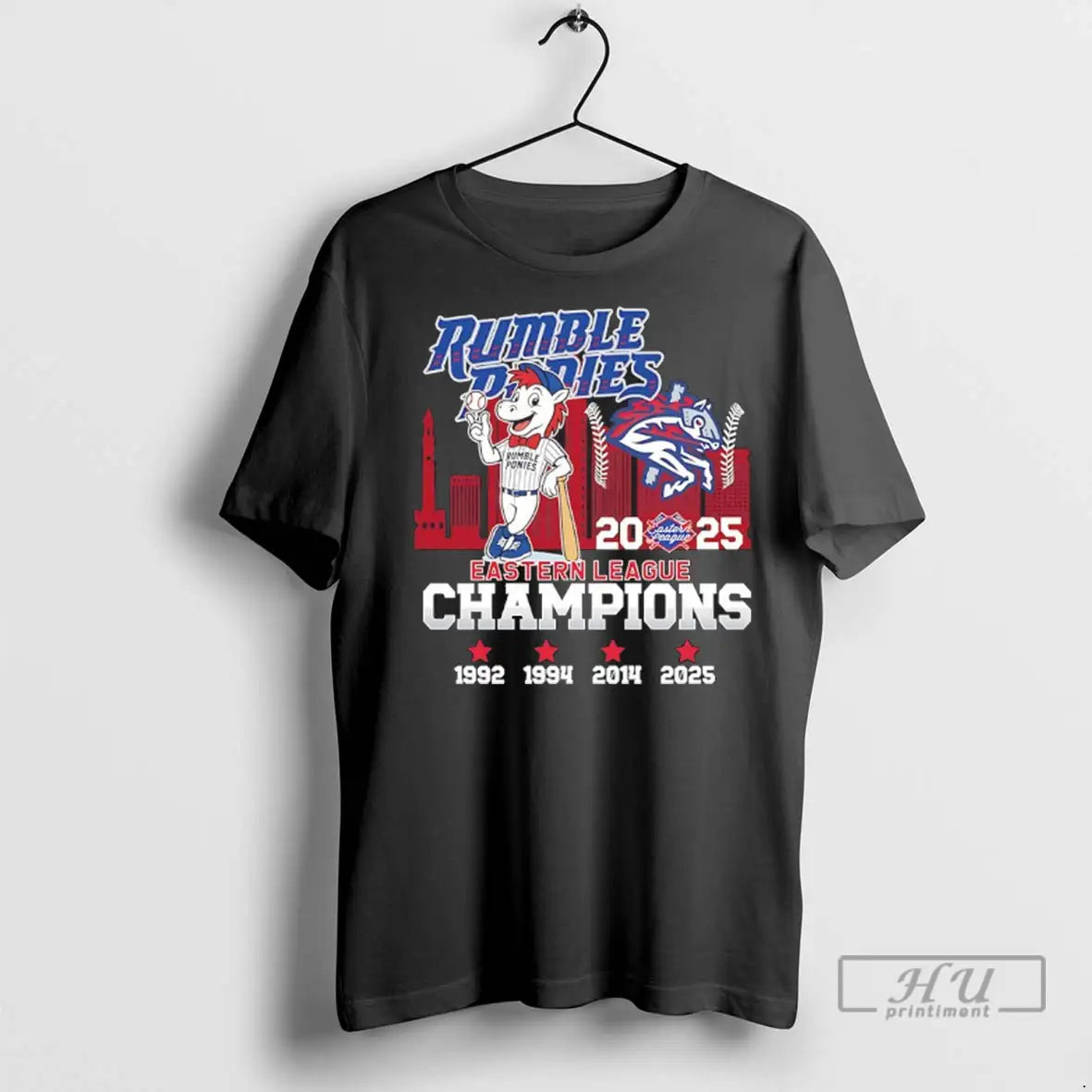 Officials Rumble Ponies 2025 Eastern League 4X Champions Mascot T