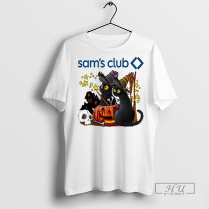 Officials Sams Club Logo Cats Witch Halloween T Shirts Hoodie