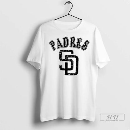 Officials San Diego Padres Rebel Athletics Stacked Logo T Shirts Long