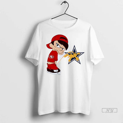 Officials San Francisco 49Ers Peeing Dallas Cowboys T Shirts