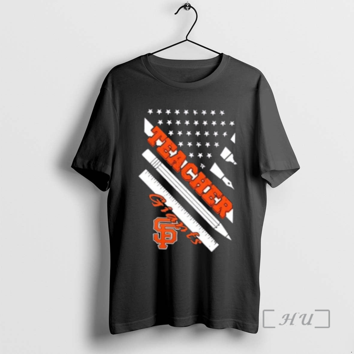 Officials San Francisco Giants Baseball X Teacher American Flag Shirt