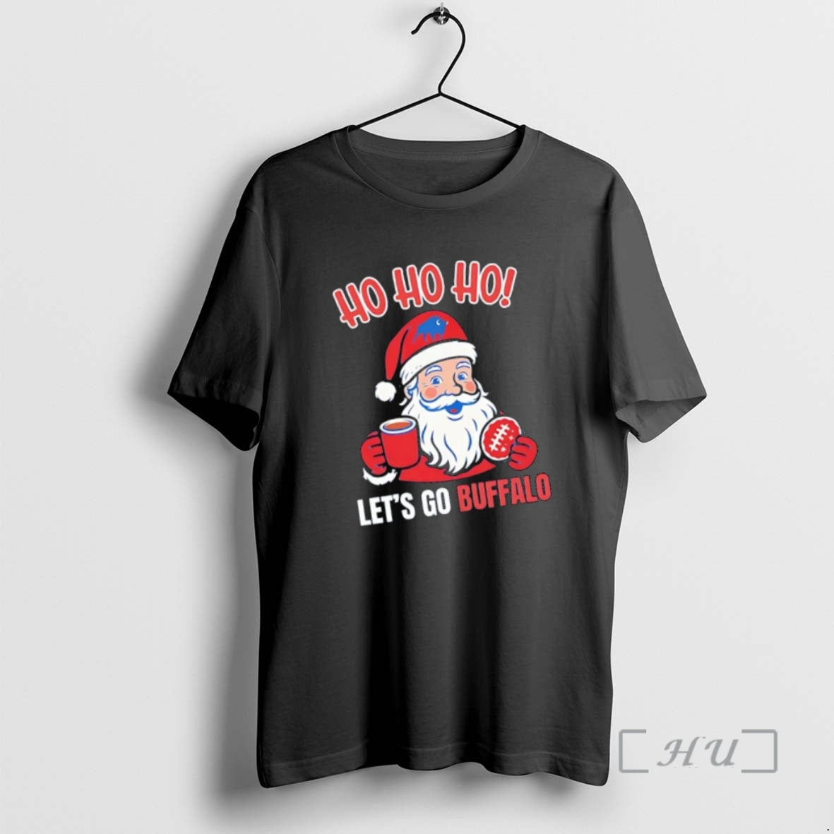 Officials Santa Claus Ho Ho Ho Lets Go Buffalo Tee Vintage Merch