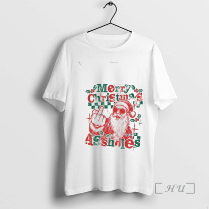 Officials Santa Claus Middle Finger Assholes Merry Hoodie Authentic