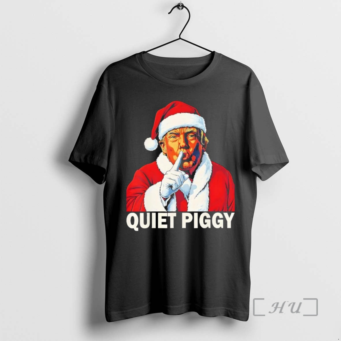Officials Santa Trump Quiet Piggy Chriast TShirt Premium Art