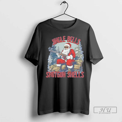 Officials Santa Claus Jingle Bells Shotgun Shells T Shirts Long