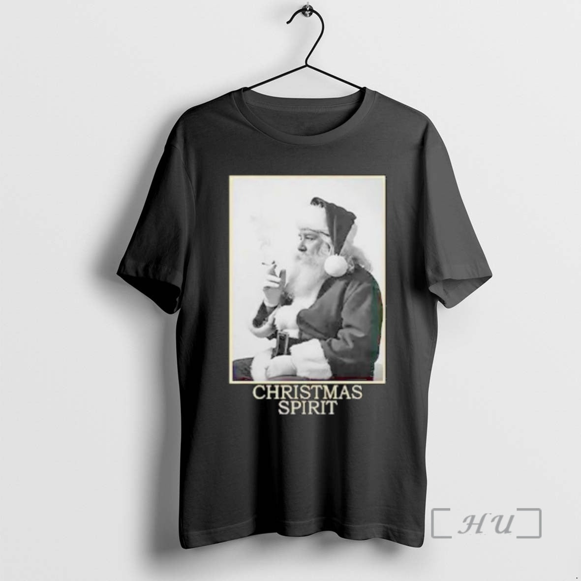Officials Santa Smoking Spirit Ornaments Tee Trendy Fashion