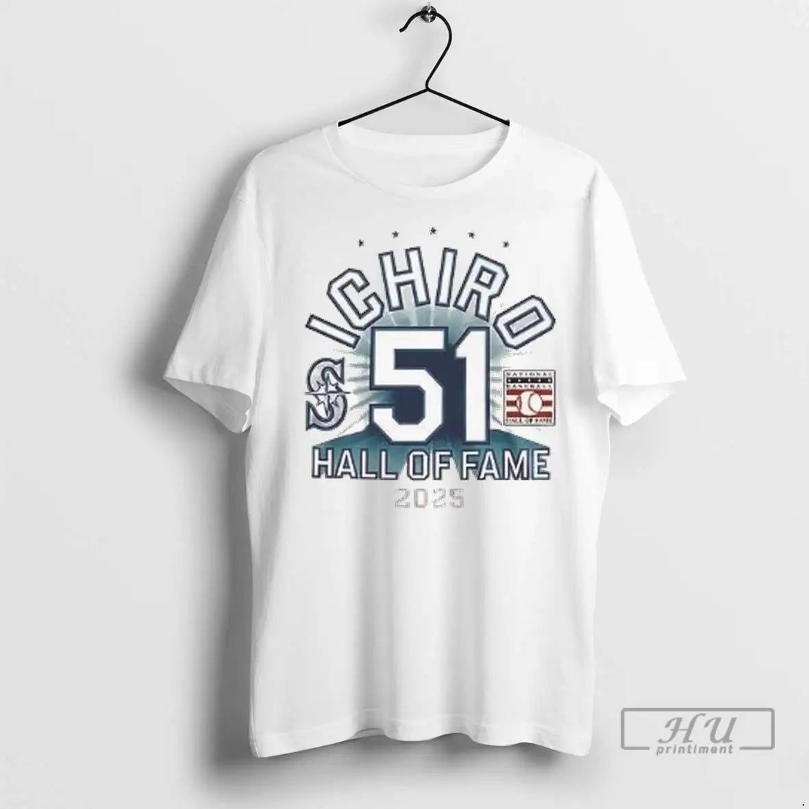 Officials Seattle Mariners Ichiro 2025 Hall Fame 2 Sided T Shirts