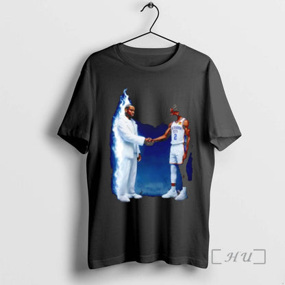 Officials Shai Gilgeous Alexander Okc Thunder Shake Hands Angels Long